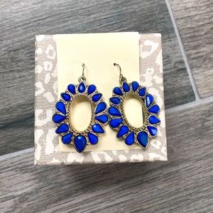 Blue drop earrings